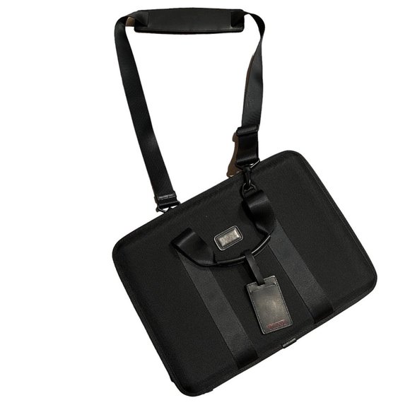 Tumi Bags Tumi Laptop Brief Full Zip Shoulder Strap Handles Tpass Travel Luggage Tag Hard